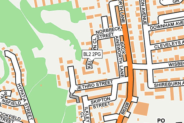 BL2 2PG map - OS OpenMap – Local (Ordnance Survey)