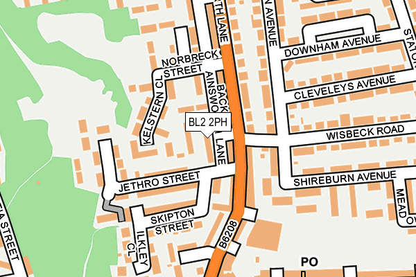 BL2 2PH map - OS OpenMap – Local (Ordnance Survey)