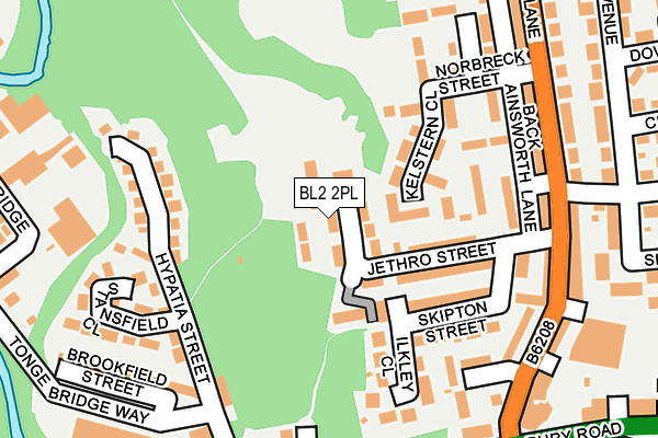 BL2 2PL map - OS OpenMap – Local (Ordnance Survey)