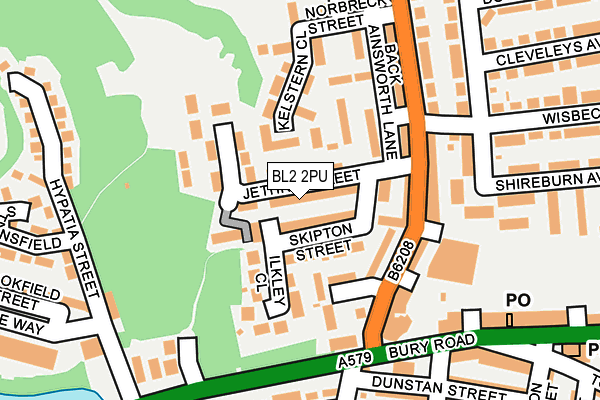 BL2 2PU map - OS OpenMap – Local (Ordnance Survey)