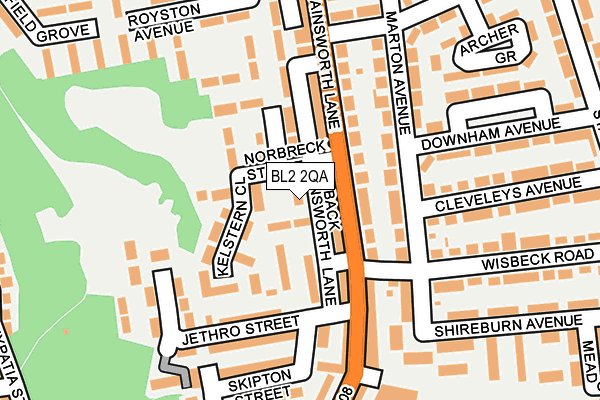 BL2 2QA map - OS OpenMap – Local (Ordnance Survey)