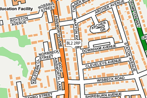 BL2 2RP map - OS OpenMap – Local (Ordnance Survey)