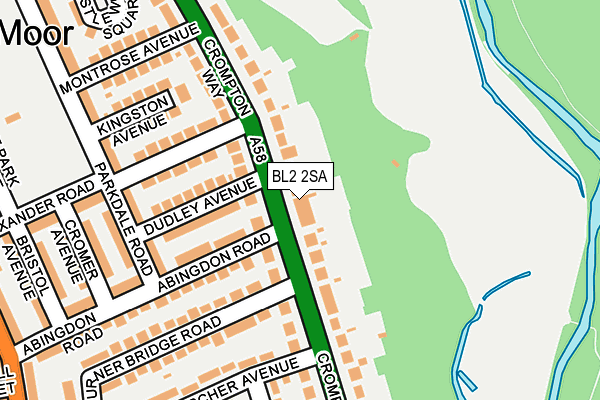 BL2 2SA map - OS OpenMap – Local (Ordnance Survey)