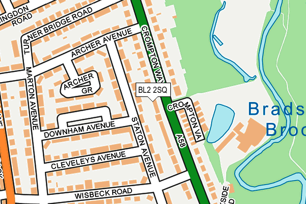 BL2 2SQ map - OS OpenMap – Local (Ordnance Survey)