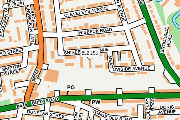 BL2 2SU map - OS OpenMap – Local (Ordnance Survey)