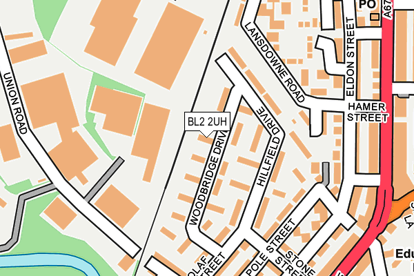 BL2 2UH map - OS OpenMap – Local (Ordnance Survey)