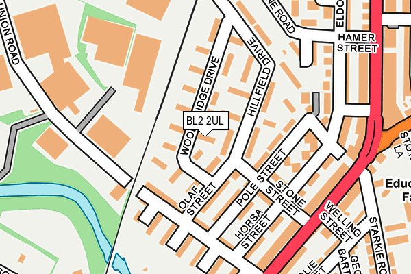 BL2 2UL map - OS OpenMap – Local (Ordnance Survey)