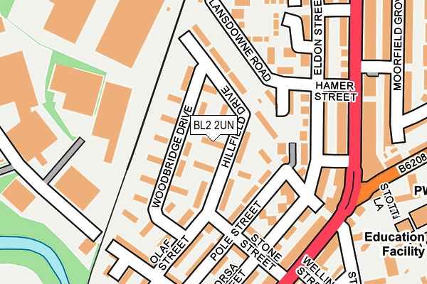 BL2 2UN map - OS OpenMap – Local (Ordnance Survey)