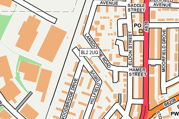 BL2 2UQ map - OS OpenMap – Local (Ordnance Survey)