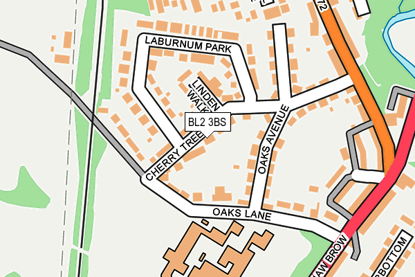 BL2 3BS map - OS OpenMap – Local (Ordnance Survey)