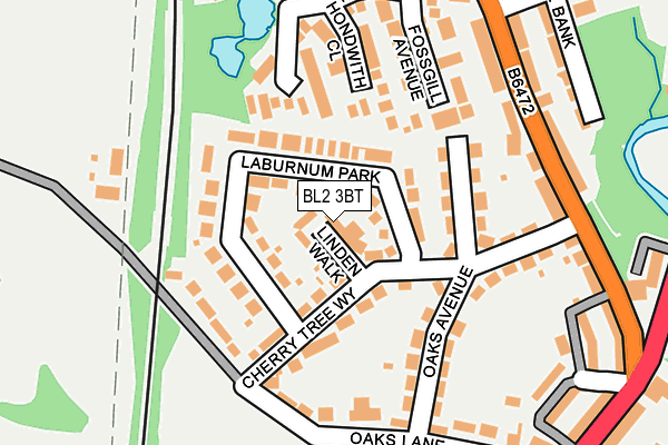 BL2 3BT map - OS OpenMap – Local (Ordnance Survey)