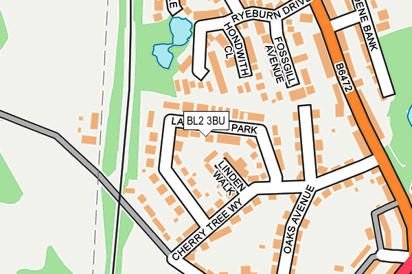 BL2 3BU map - OS OpenMap – Local (Ordnance Survey)