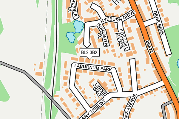 BL2 3BX map - OS OpenMap – Local (Ordnance Survey)
