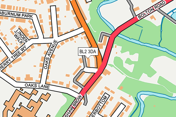 BL2 3DA map - OS OpenMap – Local (Ordnance Survey)