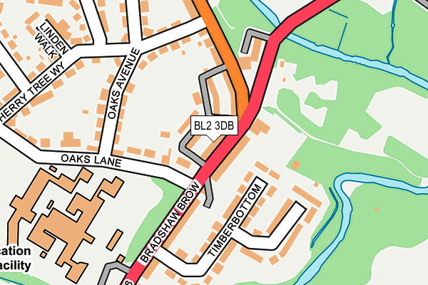 BL2 3DB map - OS OpenMap – Local (Ordnance Survey)