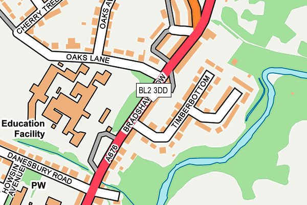 BL2 3DD map - OS OpenMap – Local (Ordnance Survey)