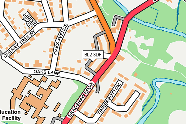 BL2 3DF map - OS OpenMap – Local (Ordnance Survey)