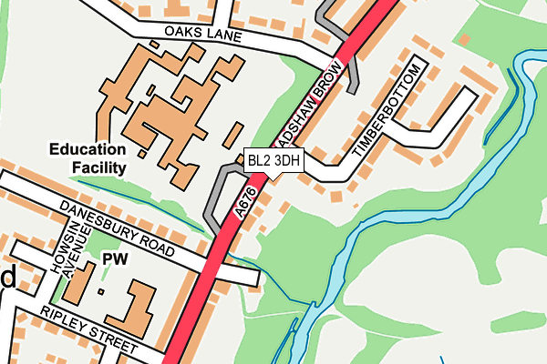 BL2 3DH map - OS OpenMap – Local (Ordnance Survey)