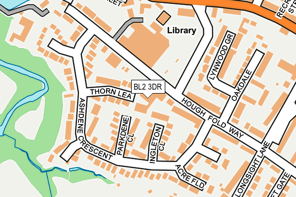 BL2 3DR map - OS OpenMap – Local (Ordnance Survey)
