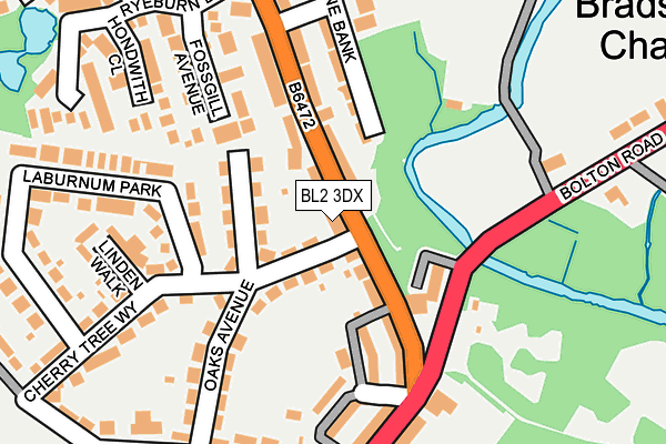BL2 3DX map - OS OpenMap – Local (Ordnance Survey)
