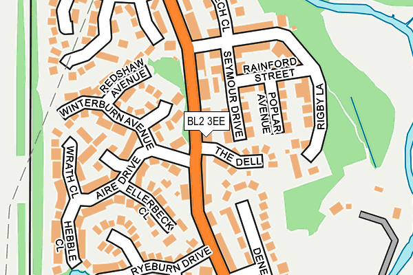 BL2 3EE map - OS OpenMap – Local (Ordnance Survey)