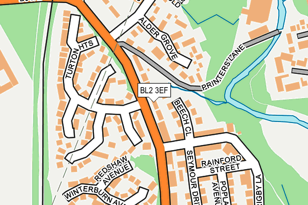 BL2 3EF map - OS OpenMap – Local (Ordnance Survey)