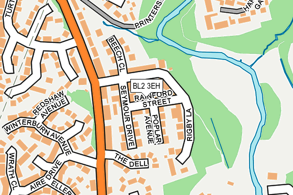 BL2 3EH map - OS OpenMap – Local (Ordnance Survey)
