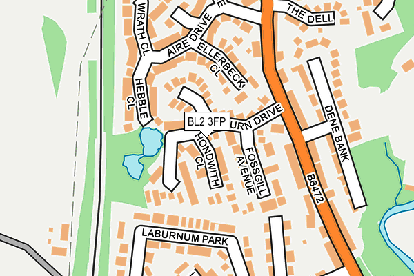 BL2 3FP map - OS OpenMap – Local (Ordnance Survey)
