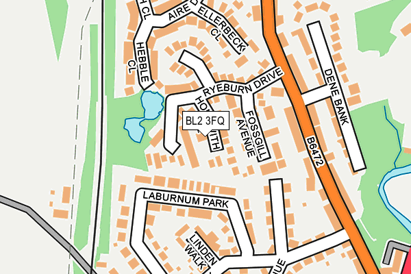 BL2 3FQ map - OS OpenMap – Local (Ordnance Survey)
