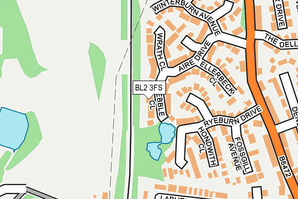 BL2 3FS map - OS OpenMap – Local (Ordnance Survey)