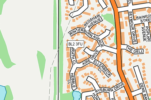 BL2 3FU map - OS OpenMap – Local (Ordnance Survey)