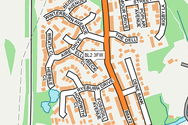 BL2 3FW map - OS OpenMap – Local (Ordnance Survey)