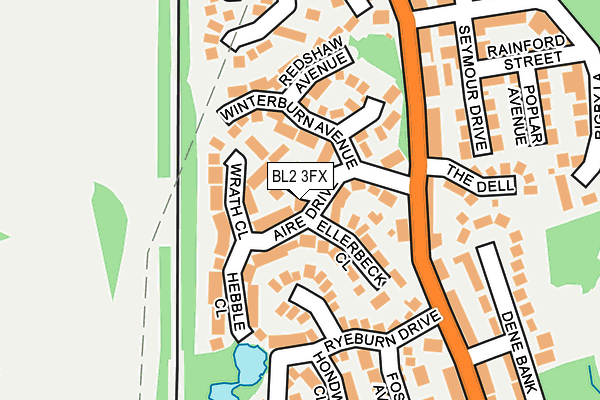 BL2 3FX map - OS OpenMap – Local (Ordnance Survey)