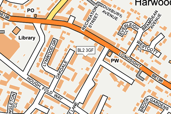BL2 3GF map - OS OpenMap – Local (Ordnance Survey)