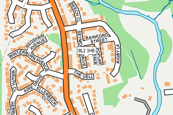 BL2 3HB map - OS OpenMap – Local (Ordnance Survey)