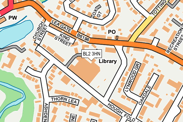 BL2 3HN map - OS OpenMap – Local (Ordnance Survey)