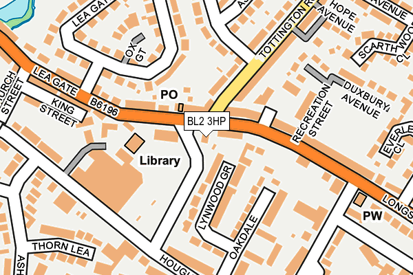 BL2 3HP map - OS OpenMap – Local (Ordnance Survey)
