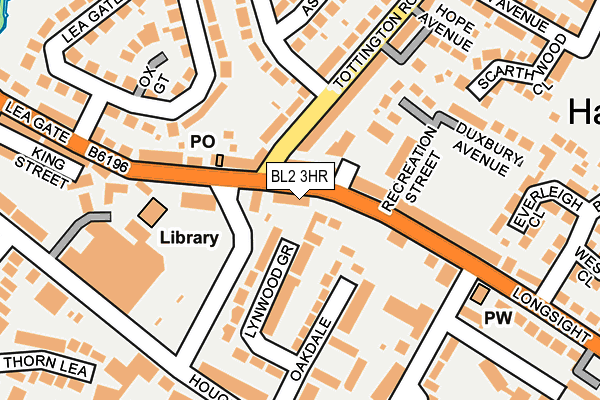 BL2 3HR map - OS OpenMap – Local (Ordnance Survey)