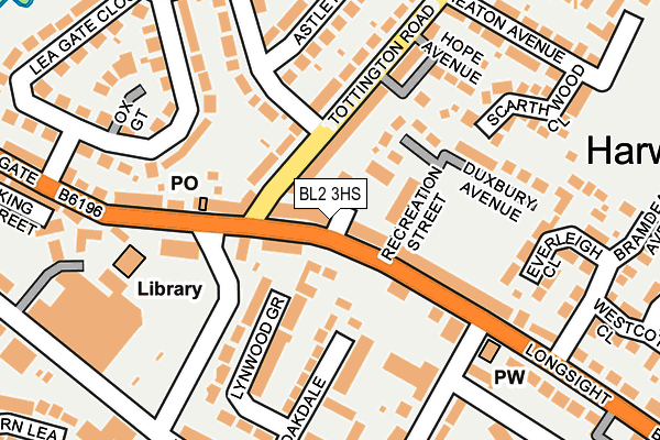 BL2 3HS map - OS OpenMap – Local (Ordnance Survey)