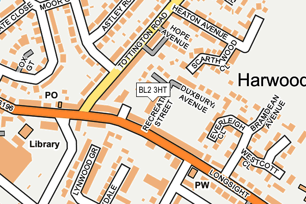 BL2 3HT map - OS OpenMap – Local (Ordnance Survey)