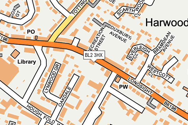 BL2 3HX map - OS OpenMap – Local (Ordnance Survey)