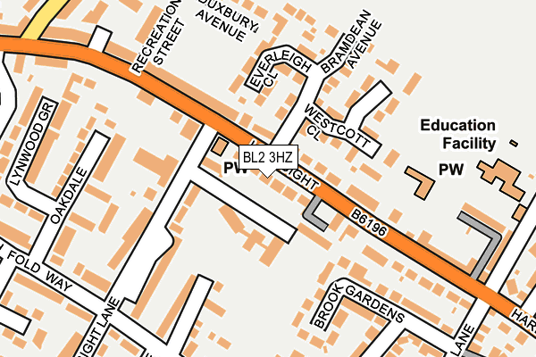 BL2 3HZ map - OS OpenMap – Local (Ordnance Survey)