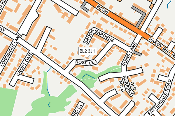 BL2 3JH map - OS OpenMap – Local (Ordnance Survey)