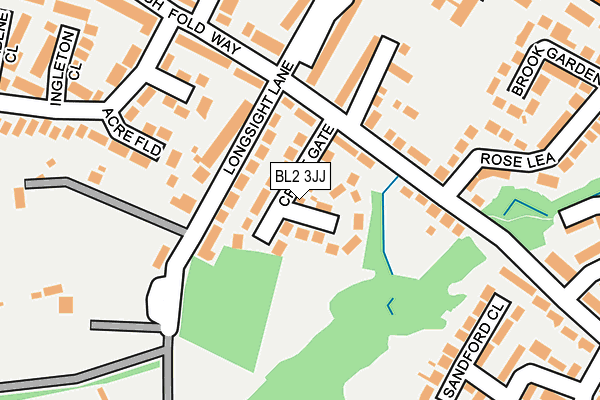 BL2 3JJ map - OS OpenMap – Local (Ordnance Survey)