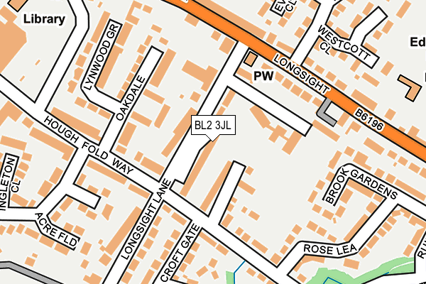 BL2 3JL map - OS OpenMap – Local (Ordnance Survey)