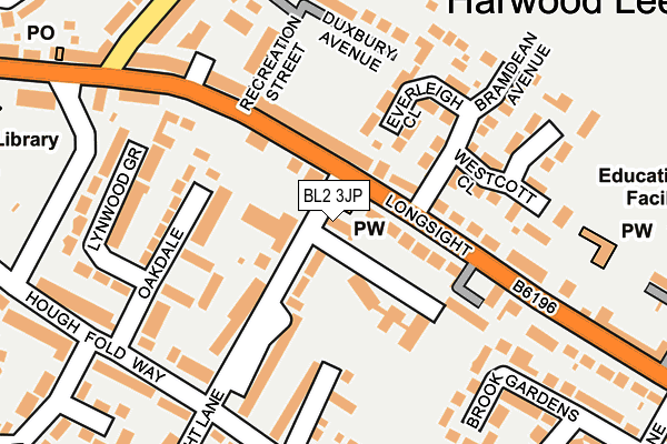 BL2 3JP map - OS OpenMap – Local (Ordnance Survey)