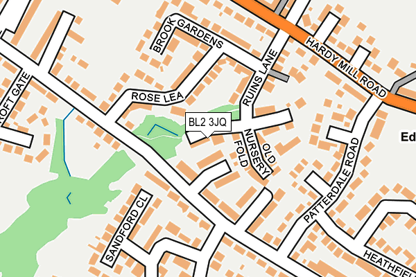 BL2 3JQ map - OS OpenMap – Local (Ordnance Survey)