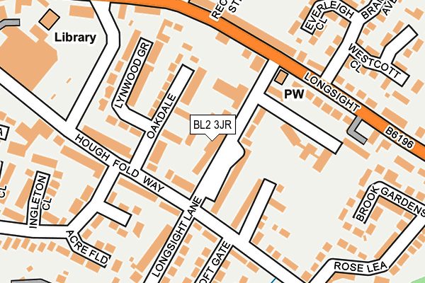 BL2 3JR map - OS OpenMap – Local (Ordnance Survey)