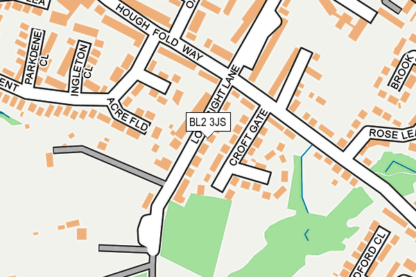 BL2 3JS map - OS OpenMap – Local (Ordnance Survey)