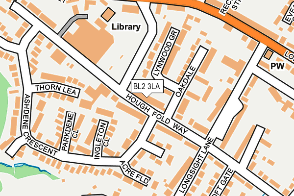 BL2 3LA map - OS OpenMap – Local (Ordnance Survey)
